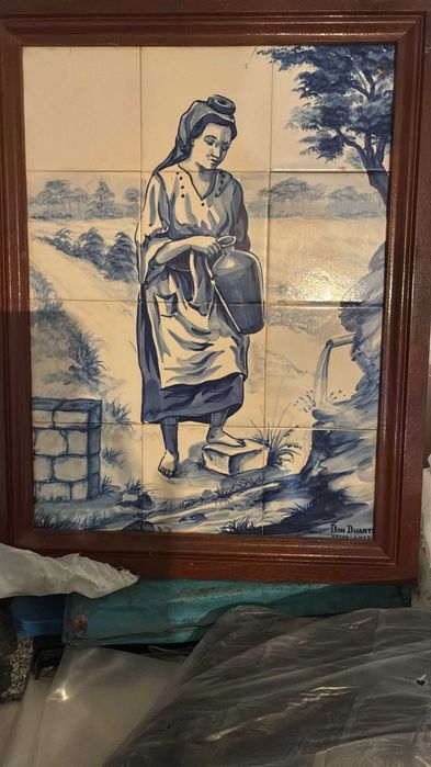 Quadro em azulejo pintado à mão