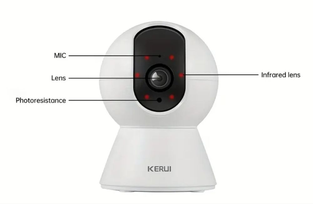 Камера відеоспостереження KERUI 5MP Tuya IP Wi-Fi PTZ поворотна