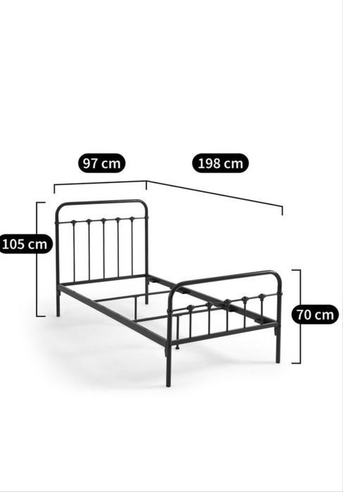 Cama Ferro 90x200 “la redoute” com estrado