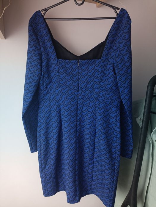 Mohito rozmiar 42 XL chabrowa sukienka długi rękaw