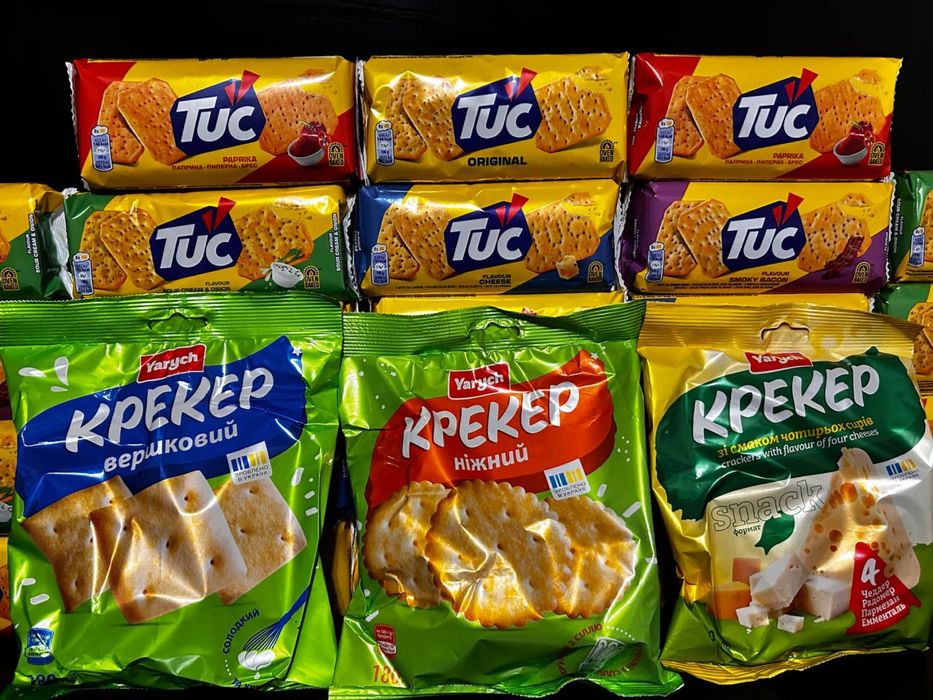 Печиво Рошен Орео/Вафлі Світоч Артек\TUC\Контік\Джек\Барні\Снікерс