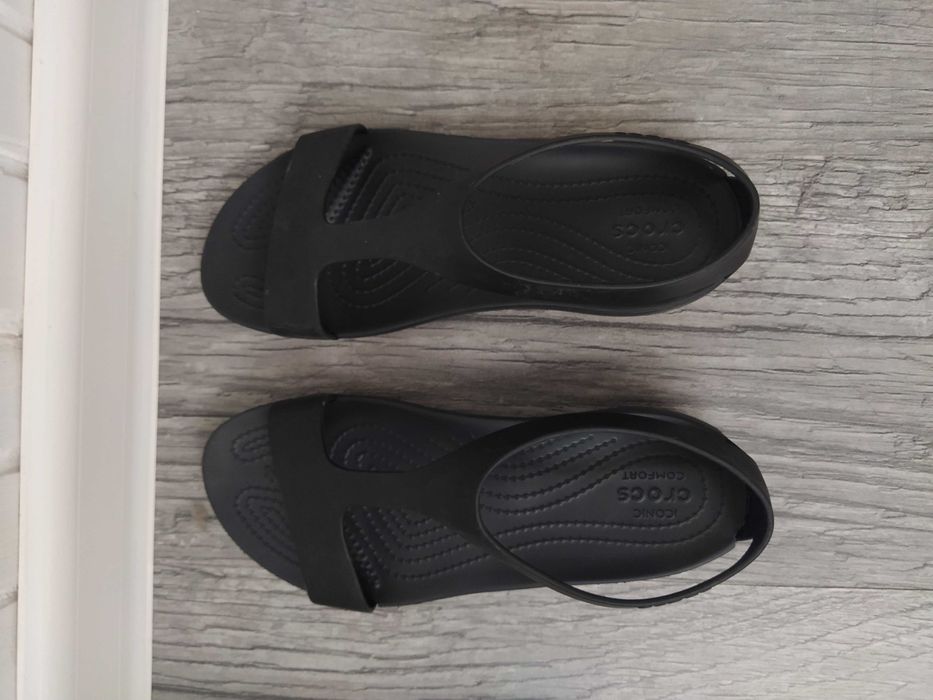 Czarne sandały Crocs Serena roz. W6 36/37 oryginalna pianka Croslite