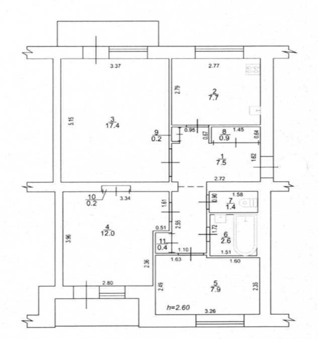 Продаж 3 кім квартири 4/5 пов Розділ. кімнати Інститут звʼязку №16304