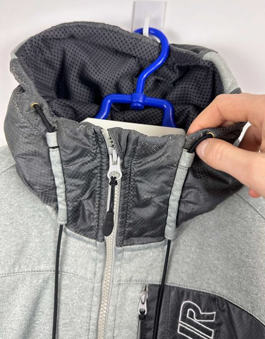 Bluza kurtka męska Nike z kapturem tech szara r. M