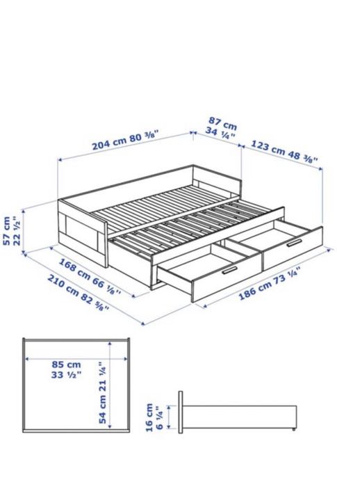 Cama Brimnes individual/dupla - 2 colchoes