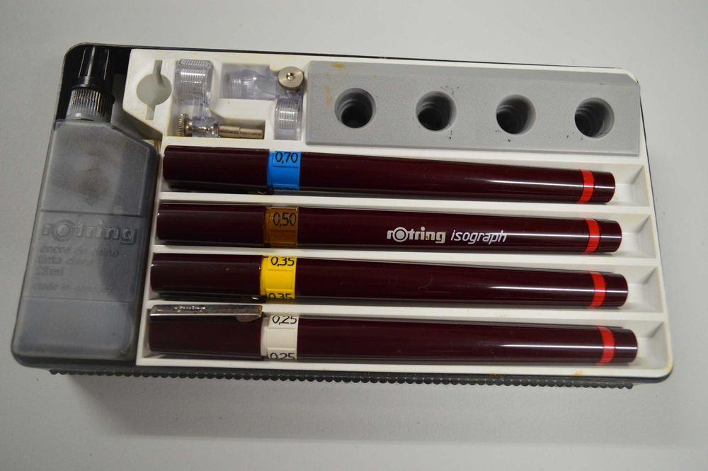 Conjunto Antigo Canetas Tinta China Rotring