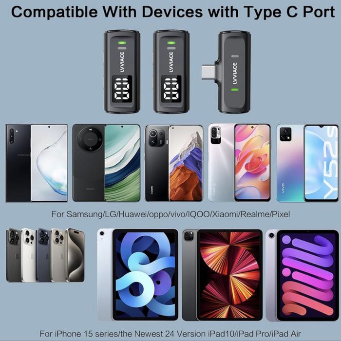 Nowy Bezprzewodowy mikrofon do smartfonu USB typu C