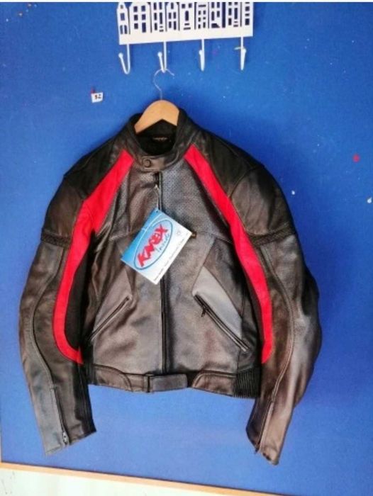 Kurtka skórzana męska Revenger na moto rozmiar 54