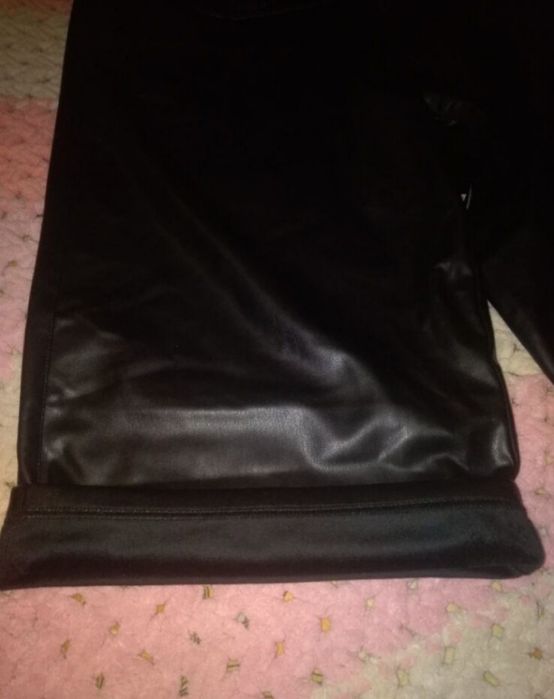 Штаны экокожа на флисе.