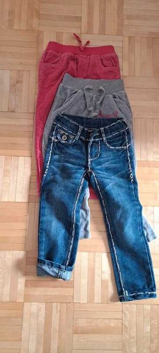 3szt spodnie dzsinsy dres