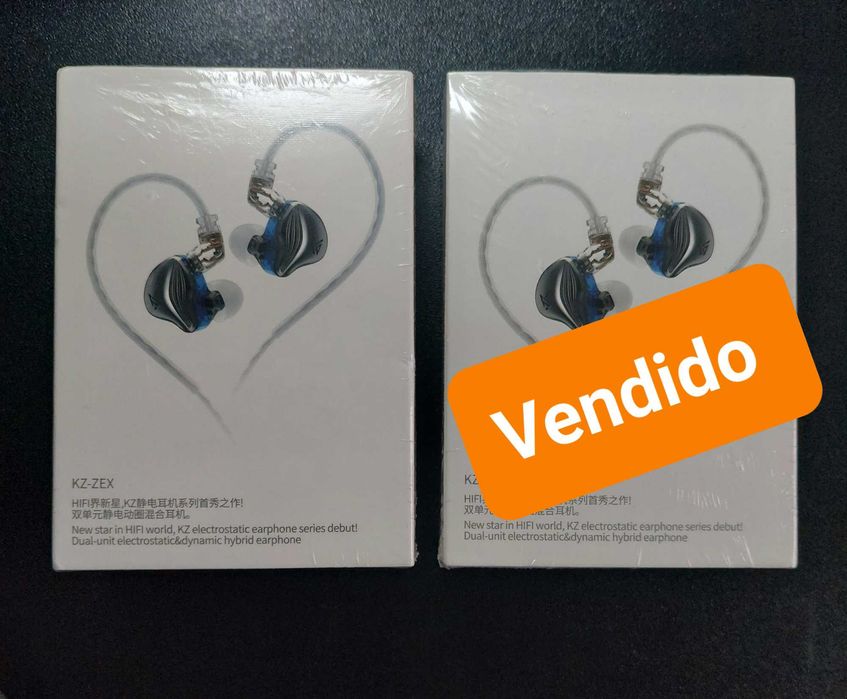 KZ - ZEX Azul In Ears NOVO Fones de ouvido / Auriculares