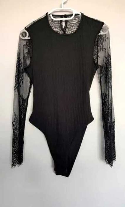 Shein czarne body odkryte plecy