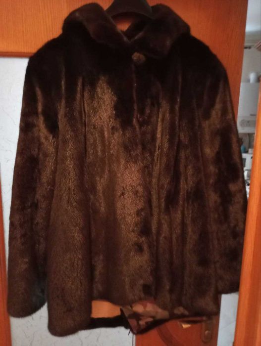 Шуба норка чорна Black Glama