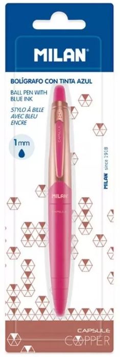 Długopis Capsule Copper Pink niebieski MILAN. Milan