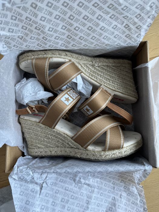 Sandaly Big Star espadryle bezowe rozkiar 40