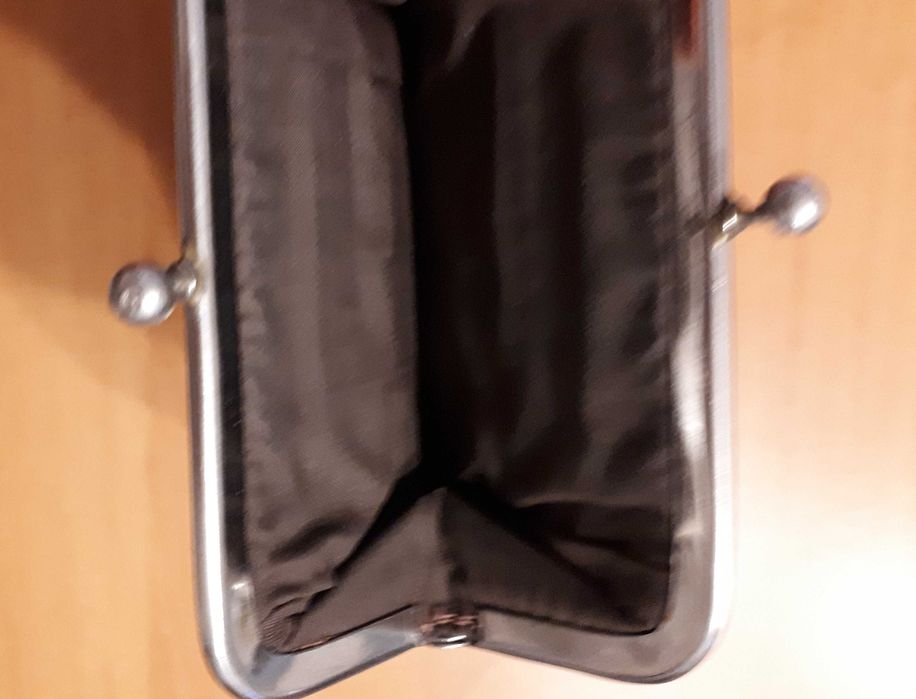 Kosmetyczka na drobiazgi, ze skóry i tkaniny, vintage