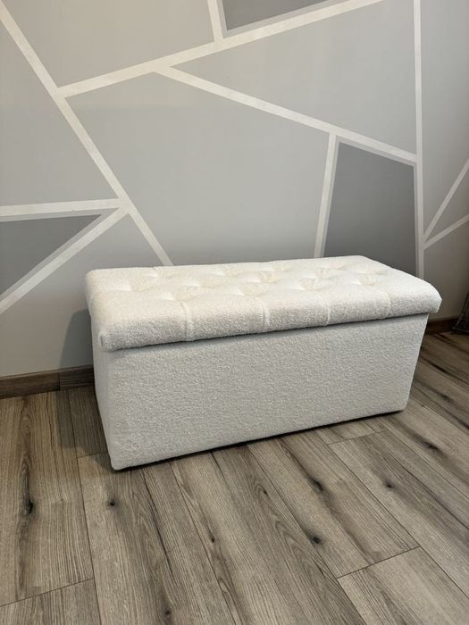 Pufa biała z szufladą na zamówienie  elegancja i funkcjonalność