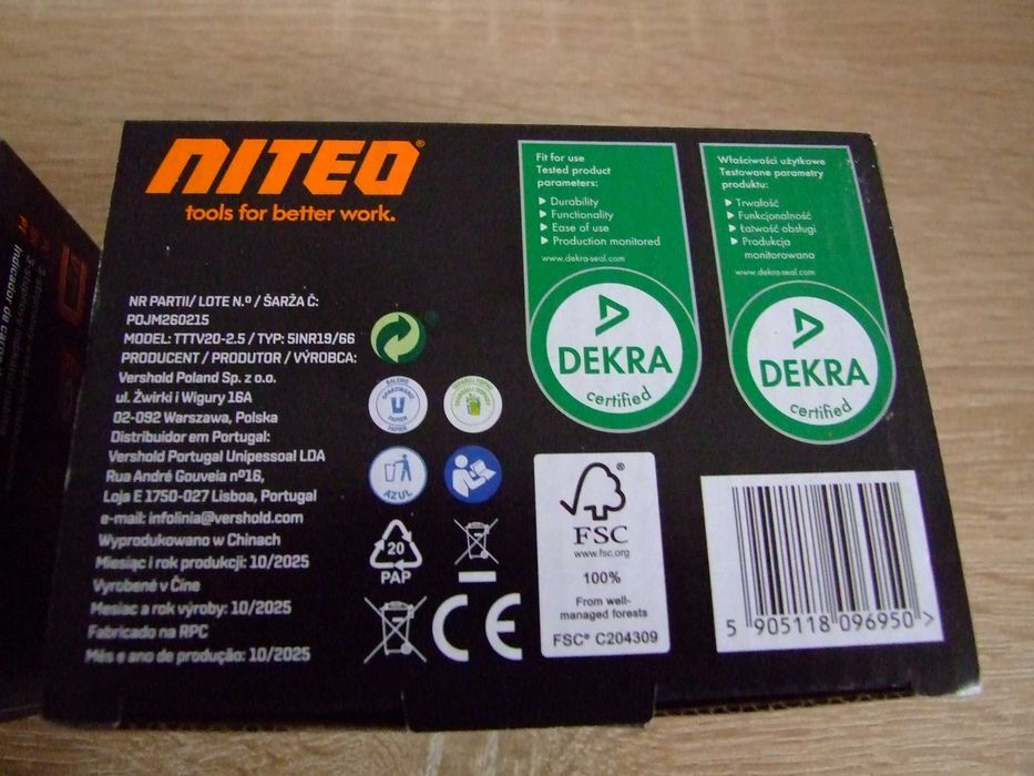 Akumulator Niteo Tools 2,5Ah NOWY I Świeży 10.2025r
