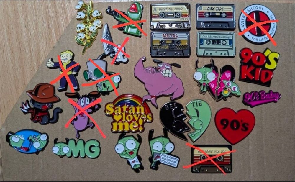 Значки, піни, pin, значок з героями, бавовна, касета, 90ті