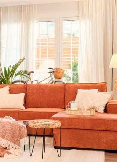 Sofá chaise longue com cama Azzuro, 4 lugares, como novo