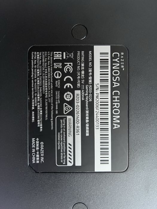 Razer Cynosa Chroma - Multicolor Gaming Keyboard