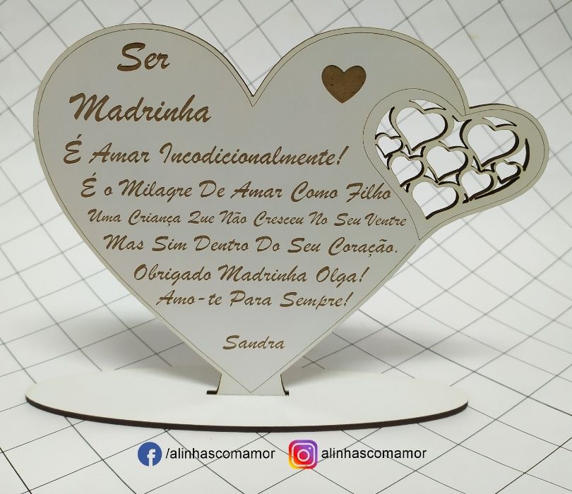 Coração em MDF personalizado