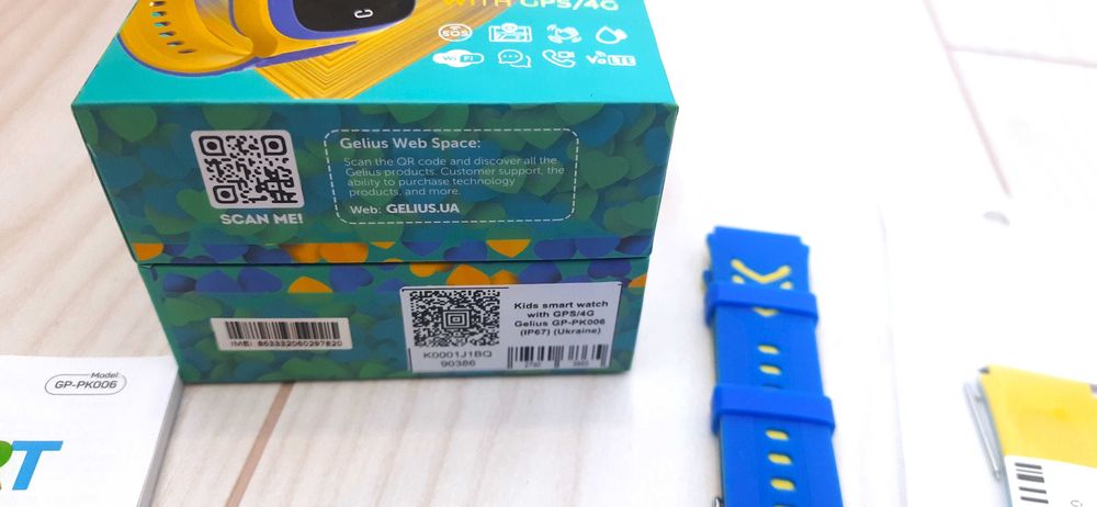 Дитячий смарт-годинник Gelius GP-PK006 GPS/4G (IP67) Blue-Yellow