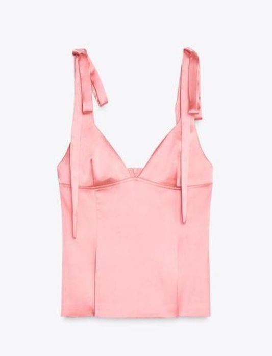 Корсет cher 17 чорний, топ zara рожевий