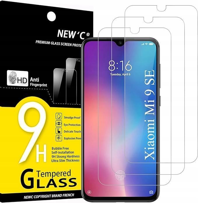Szkło hartowane 9H do Xiaomi Mi 9 SE i Mi Play 3 szt. 589