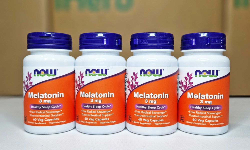 Мелатонін Now Foods для покращення сну, 3 мг 60 та 180 шт, 5 мг 180 шт