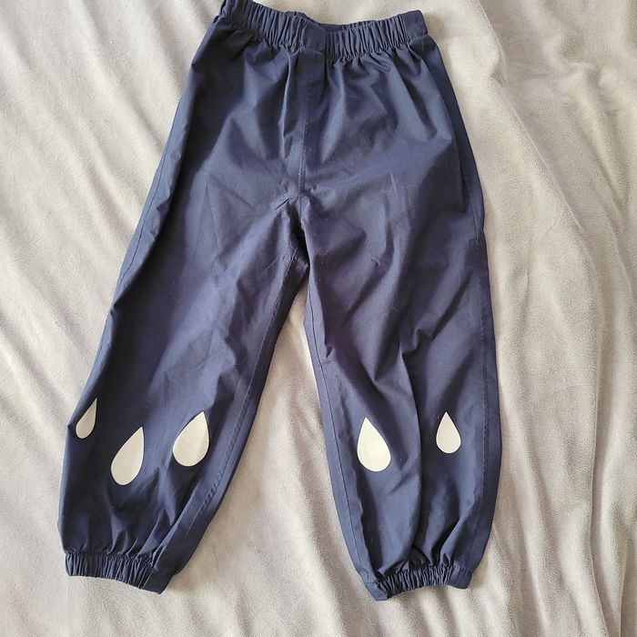 Frugi 92-98 spodnie przeciwdeszczowe granatowe