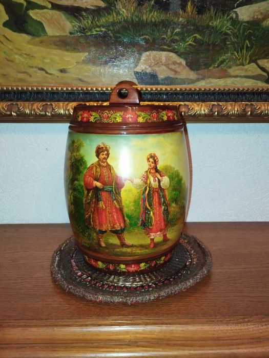 Дерев'яна бочечка. Розписна ручна авторська робота 2008 р.