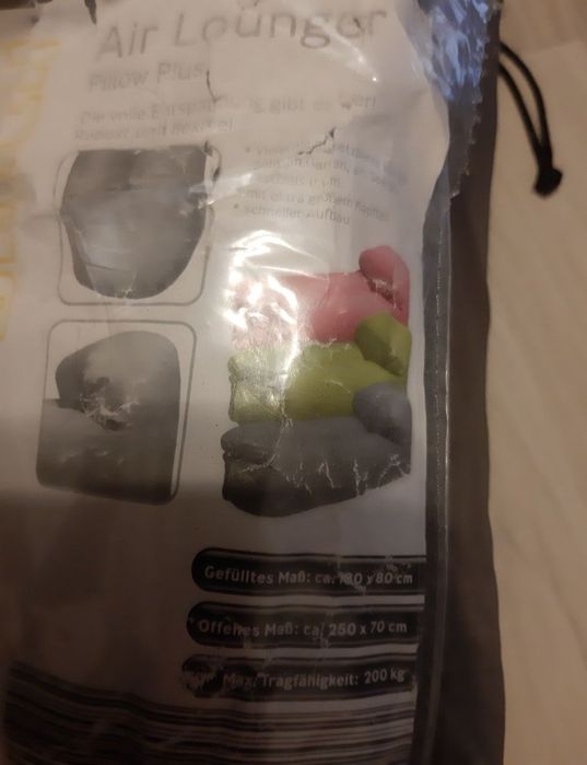 Sofa dmuchana wiatrem leżak materac