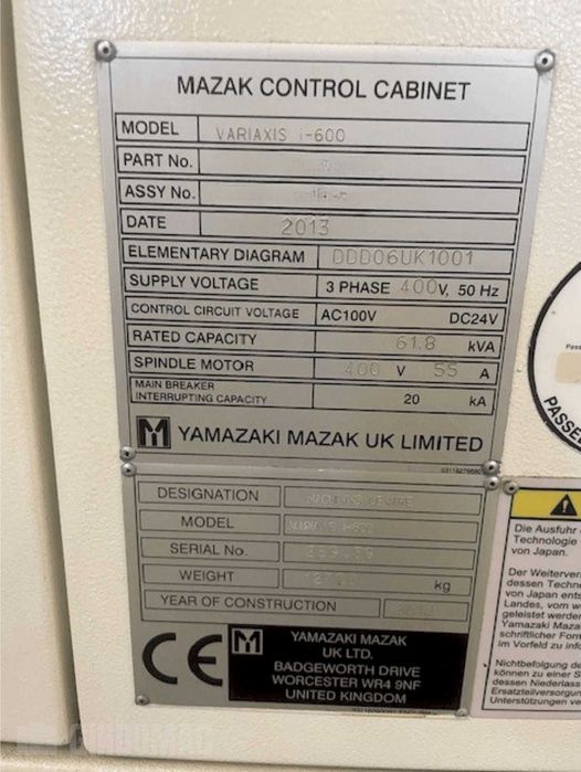 Mazak Variaxis i-600 5 osi Siemens 840D