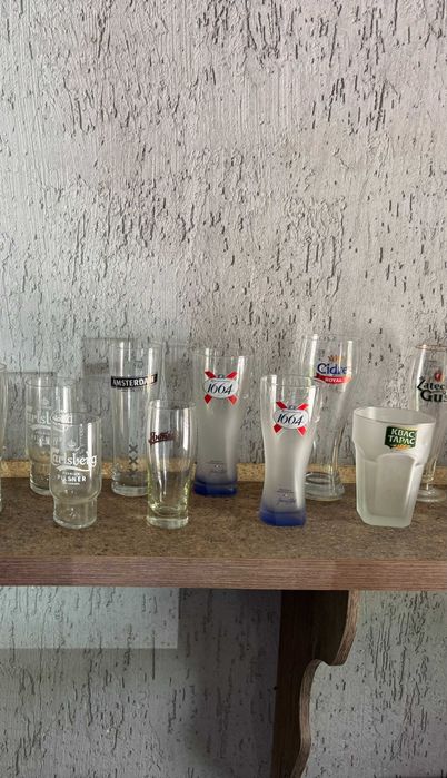 Продам бокали для пива емкостью 05, 033 куб. См. Новые разние.