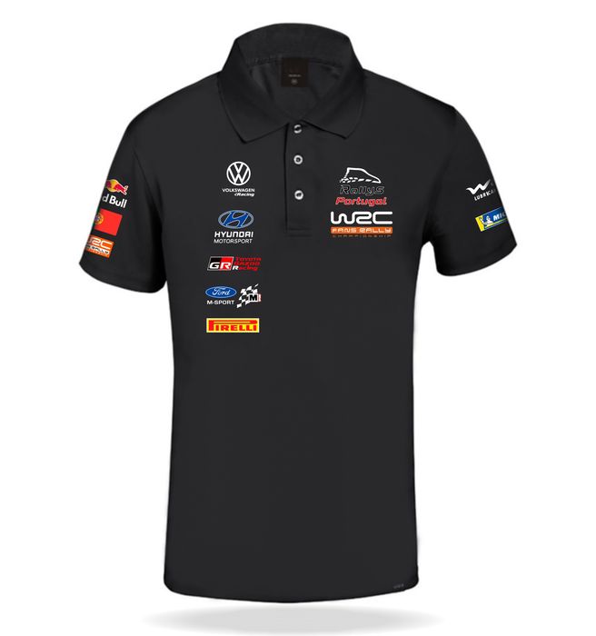 Polo unissexo branco ou preto Fans Rallys