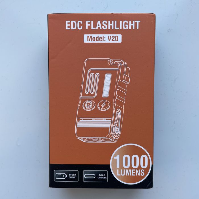 BORUIT V20-1 ультрафіолетовий EDC ліхтарик 1000 люмен IP67 USB-C