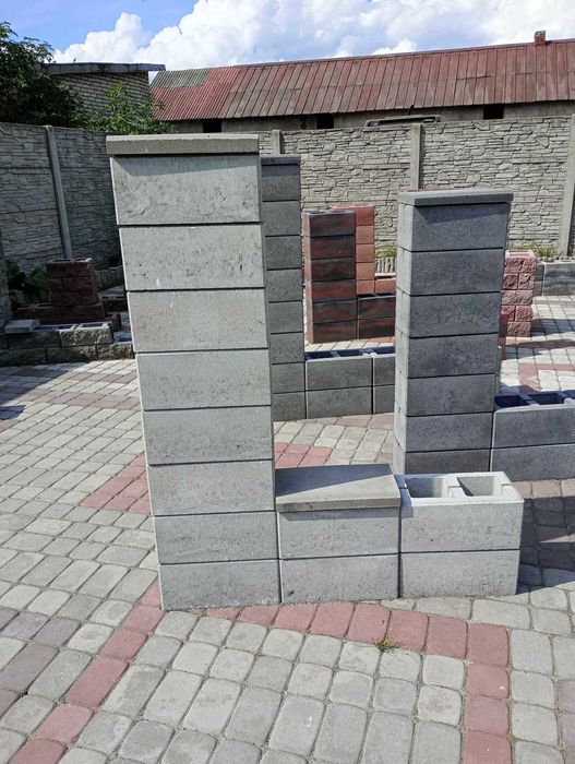 Bloczki Ogrodzeniowe Bloczek Ogrodzeniowy Szary , Betonowy Płoty