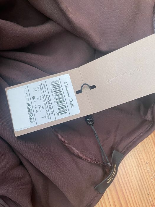 Massimo Dutti nowa sukienka długa brązowa bieliźniana na ramiączkach