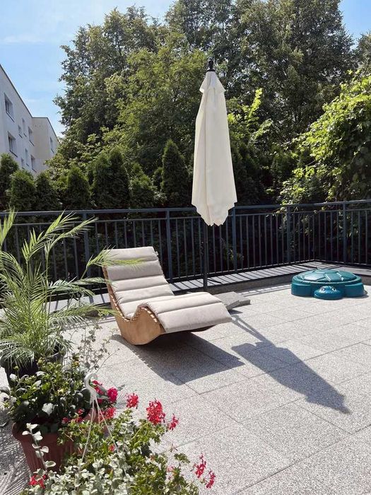 Leżak ogrodowy bujany, do strefy SPA, ogrodu, na taras | Wysyłka