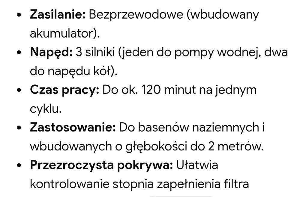 Odkurzacz basenowy