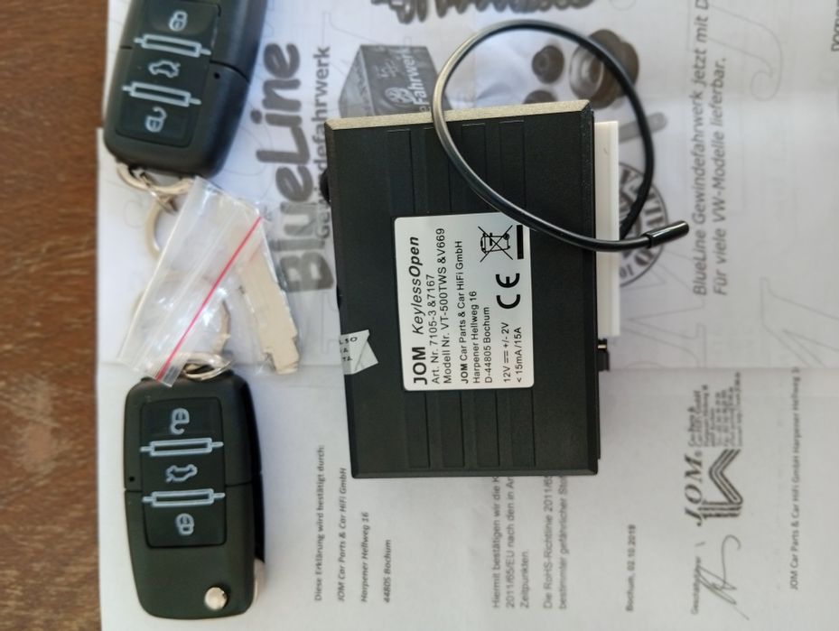 Sistema de Fecho Centralizado JOM KeylessOpen-S - Golf 3, IV, Outros