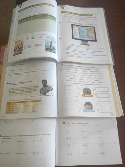 Cadernos de exercícios 7 ano