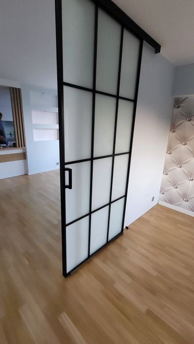 Drzwi szklane naścienne 100/250