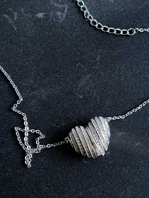 Женская цепочка с фиксированным кулоном «Сердце» Swarovski