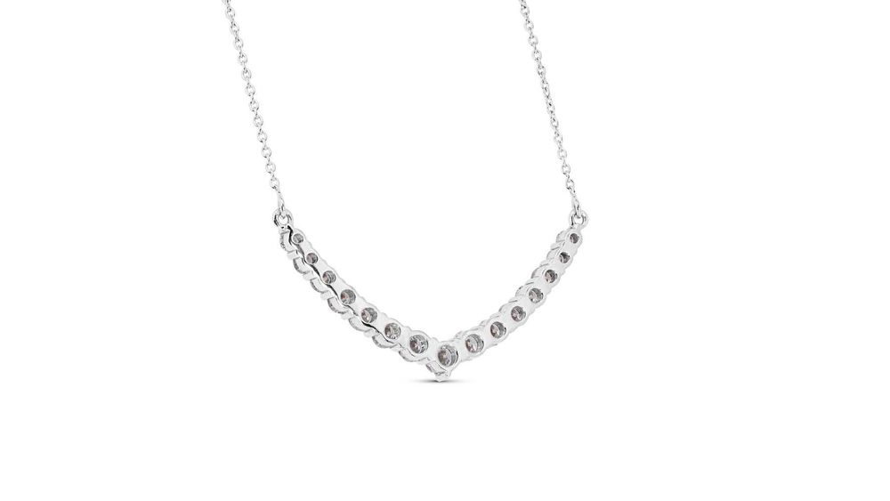 Gargantilha - 18 K Ouro branco - 1.61ct. tw. Diamante (Natural)