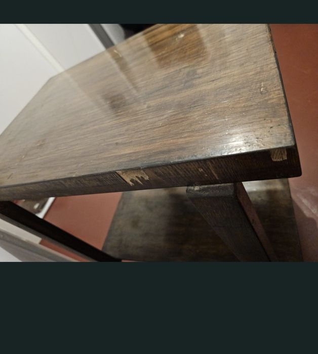Antyk konsola stolik midcentury PRL drewno