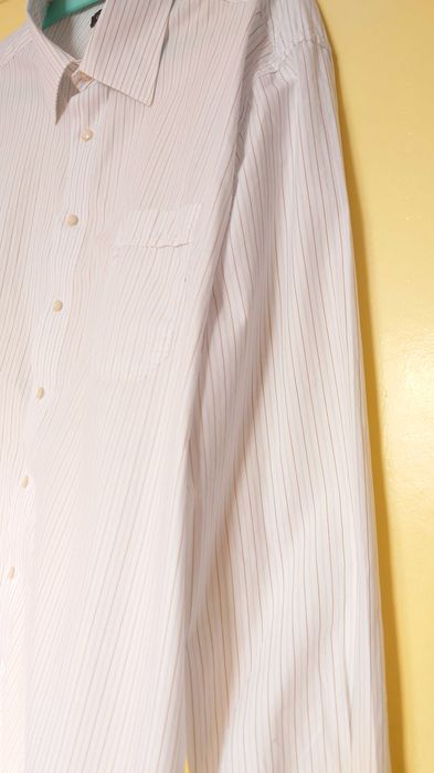 koszula męska biała w cienkie paski c. comberti rozmiar xxl