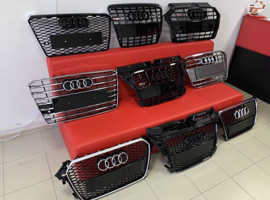 Решетка радиатора Audi A4 A5 А6 A7 А8 Q5 Q3 A3 Q7 A1 А3 RS
