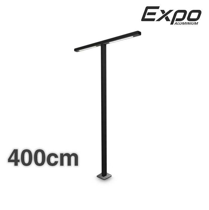 Lampa ogrodowa LED - styl nowoczesny 4m model T, słup oświetleniowy